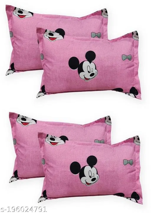 Cotton Pillow Covers (Multicolor, 17x27 inches) (Pack of 4)