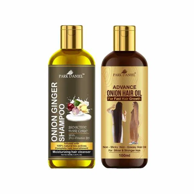 Park Daniel Onion ginger Shampoo & Advance Onion Hair Oil (Pack of 2, 100 g) (SE-1757)