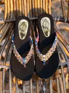 Shoetopia Black Embellished Platform Sandals 
