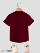 Solid Mandarin Collar Shirt for Boys 