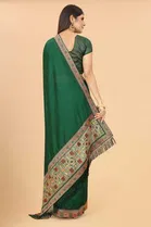 SVB Vichitra Silk Women Jacquard Saree With Un-Stitched Blouse 