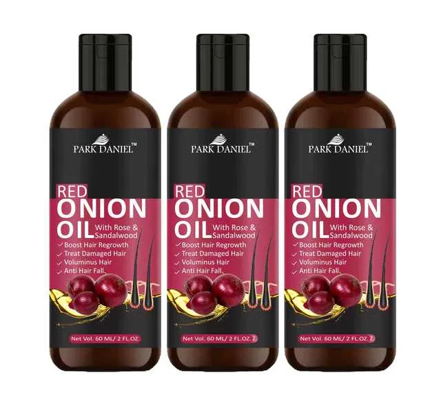 Park Daniel 100% Red Onion Oil (Pack of 3, 60 ml) (SE-1310)