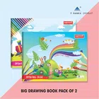 BEST CHOICE Big Plain Drawing Book (40 Pages, Pack of 2)