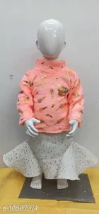 Woolen Full Sleeves Top & Bottom Clothing Set for Girls 