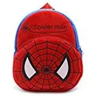 Heaven Decor Spider Man Soft Velvet Kids School Bag Nursury Class To 5 ( 14 Inch ) ( Red ) (A061)