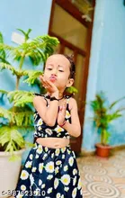 Rayon Printed Clothing Set for Girls, Black, Pack of 1 