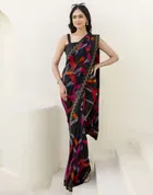 Georgette Printed Saree for Women 