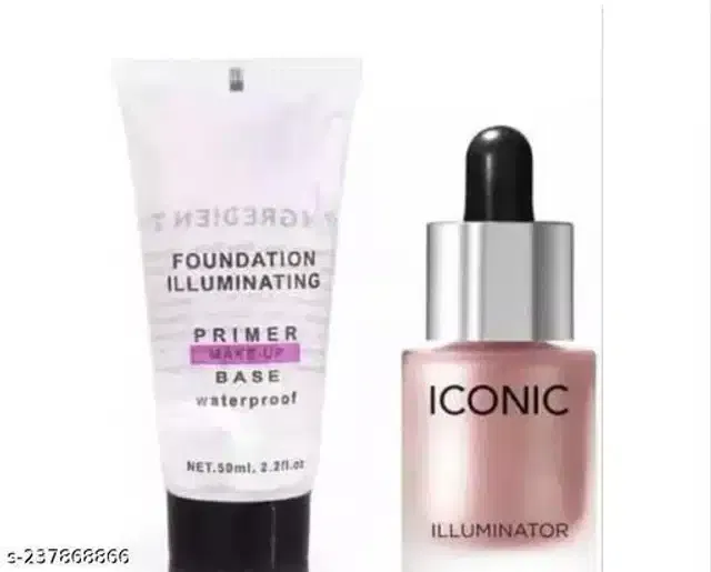 Foundation Primer with Iconic Highlighter (Set of 2)