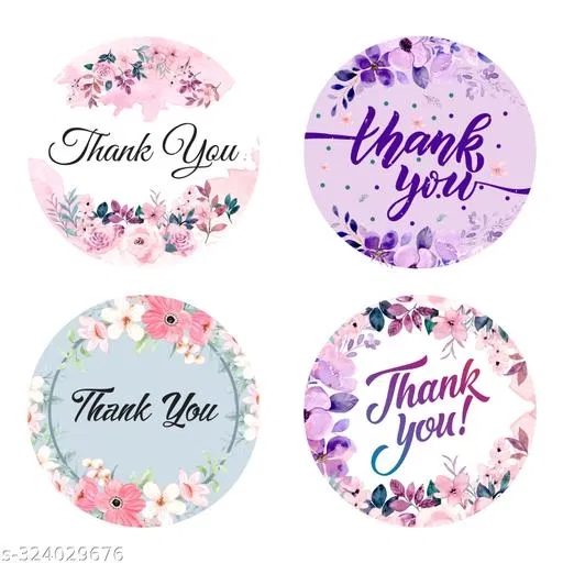 Thank You Stickers (Multicolor, 1.5 inches) (Pack of 528)