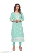 Cotton Embroidered Kurti for Women 