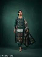 Synthetic Crepe Punjabi/All Over Suits for Women 