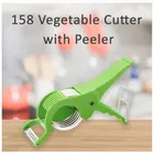 Vegetable Cutter With Peeler, Green, Free Size, S6