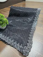 Net Embellished Saree for Women 