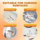 Compact Handheld Floor Cleaning Mop with Adjustable Handle & Reuseble Pad
