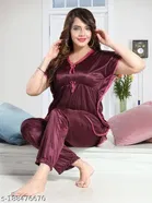 Satin Nightsuit for Women 