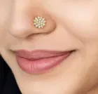 Silver Plated Alloy Nosepins for Women, Gold, Pack of 2