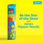APSARA Pop Star Extra Dark Pencils 10pc Pack  with Free Sharpener 