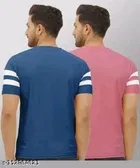 Cotton Blend T-shirt for Men, Multicolour, Pack of 2 