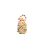 Silk Floral Ethnic Rajasthani Traditional Work Potli with Handle for Return Gifts 