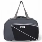 Polyester Durable Adjustable Strap Travel Duffel Bag (Grey & Black, 20x12x9.5 inches) (40 L)