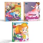 Fairy Tale Shaped Board Book– Cinderella, Snow White, The Frog Prince, Set of 3