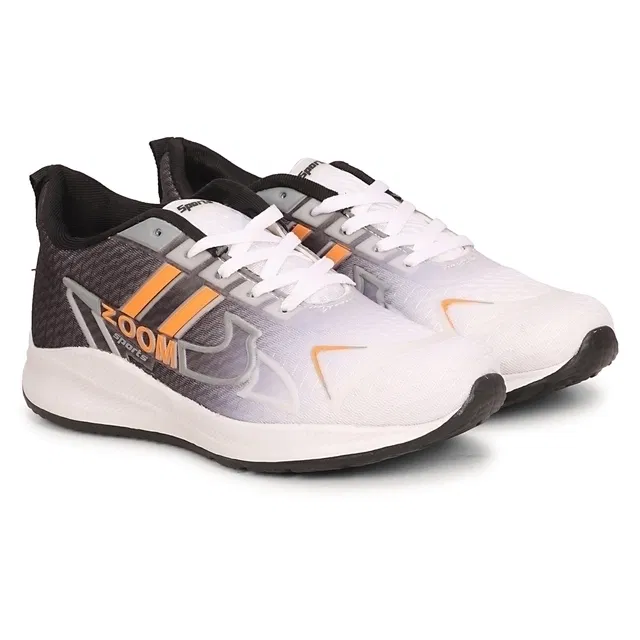 We Shine Sports Shoes for Men (White & Black, 6)