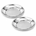 SimpleHome Steel Quarter Plate 8 Inch Combo Set of 4