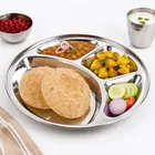 सिम्पलहोम हल्की स्टील 4 पार्टीशन गोल थाली