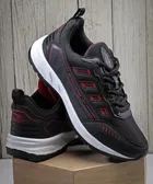 ASIAN Casual Sneaker Shoes for Men, Black & Red 