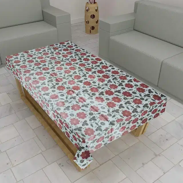 PVC Centre Table Cover (Multicolor, 40x60 Inches)