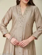 Anarkali Sequence Work Dupatta Set for Women 