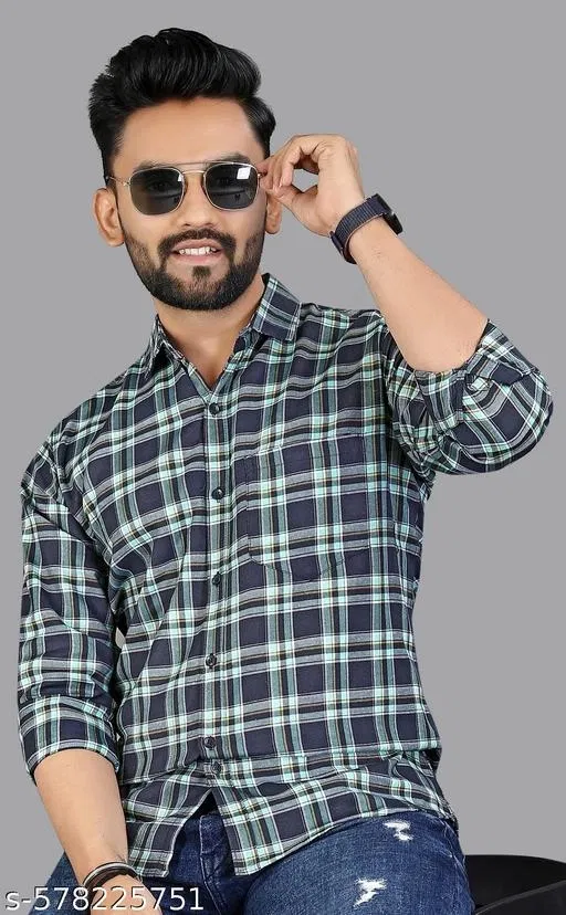 Cotton Blend Solid Shirt for Men, Multicolor (XXL)