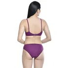 Polycotton Non-Padded Bra with Panty for Women 