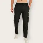 Lycra Nylon Logo Printed Track Pant for Men 