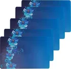 Grover Table Placemats for Kitchen/Dining Table Pack of 6 Blue Flower