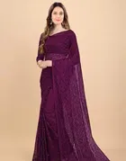 Net Floral Saree for Women 