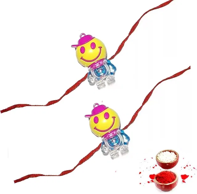 Plastic Roli, Rakhi & Chawal for Kids (Multicolor, Pack of 4)