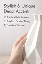 Geometric vase Plastic Indoor Planter White