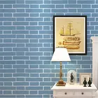 Decor PVC Vinyl Wallpaper for Home Brick Grey 45x250cm