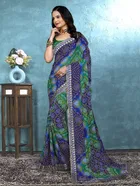 Georgette Bandhini Saree for Women 