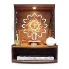 Heartily® Mangal Beautiful Wooden Pooja Stand for Home Pooja Mandir for Home Temple for Home And Office