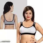 Cotton Sports Bra for Women & Girls, Multicolour, Pack of  6 