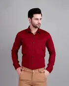 Cotton Blend Full Sleeves Solid Shirt for Men 