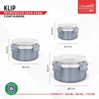 Stainless Steel Microwave Safe Leak & Spill Proof 3 Containers Lunch Box Set 