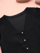 Cotton Blend Solid Top for Women 