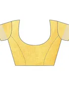 Chanderi Cotton Printed Saree for Women, Yellow 