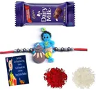 Synthetic Rakhi with Chocolate & Roli Chawal 