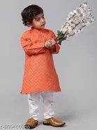 Cotton Blend Kurta with Pyjamas for Boys 