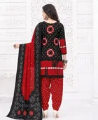 Floral Crepe Punjabi Suit Material for Women 