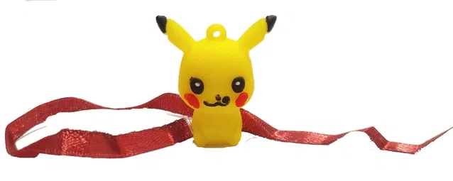 Plastic Pikachu Eraser Kids Rakhi (Multicolor, Free)
